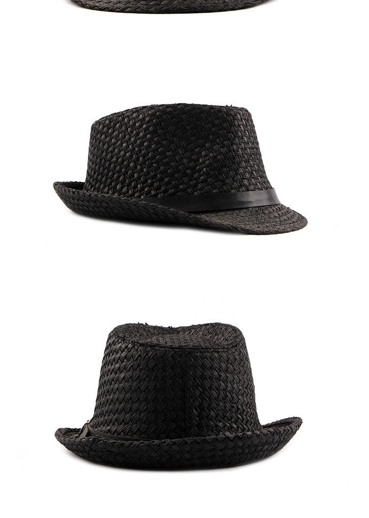 Chapéu Jazz Coreano Moderno Simples Chapéu de Sol Feminino Verão Protetor Solar Respirável Chapéu de Palha para Homens
