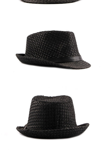 Chapéu Jazz Coreano Moderno Simples Chapéu de Sol Feminino Verão Protetor Solar Respirável Chapéu de Palha para Homens