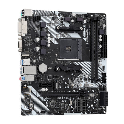 Placa-mãe ASROCK B450M-HDV R4.0 AMD B450 AM4 Suporta Ryzen 5 5600 5500 Ryzen 7 5700G 3700X 3 3200G CPU DDR4 M.2 HDMI Micro ATX