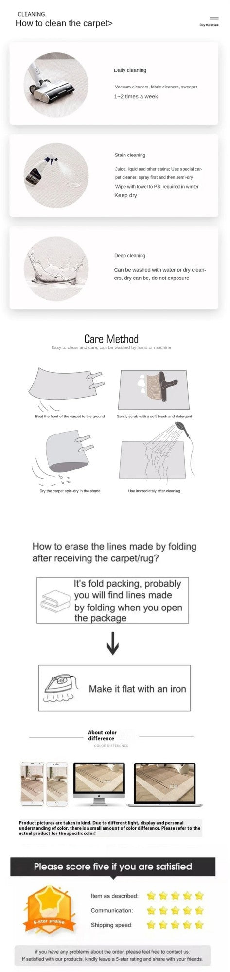 VIKAMA Simple High-End Carpet Soft Bedside Carpet Sink Carpet Bathroom Mat Living Room Rug For Bedroom Door Mat Home Decoration