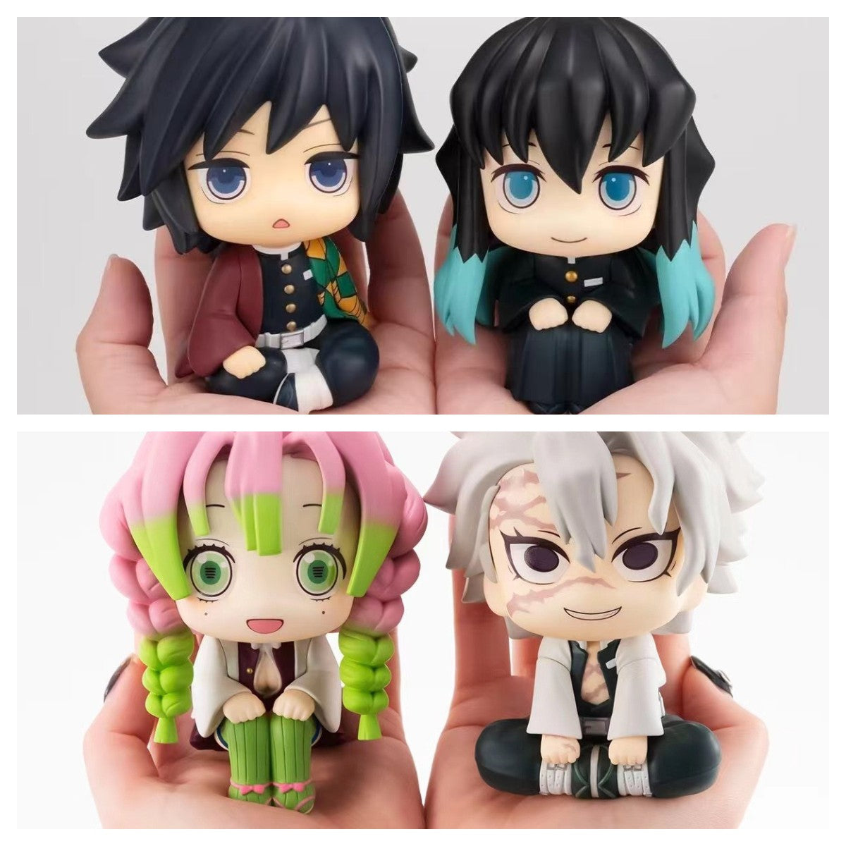 Japão Anime Demon Slayer LK Mitsuri Kanroji Sanemi Shinazugawa Giyuu Tomioka Muichiro Tokito Bonecos de Ação 10cm