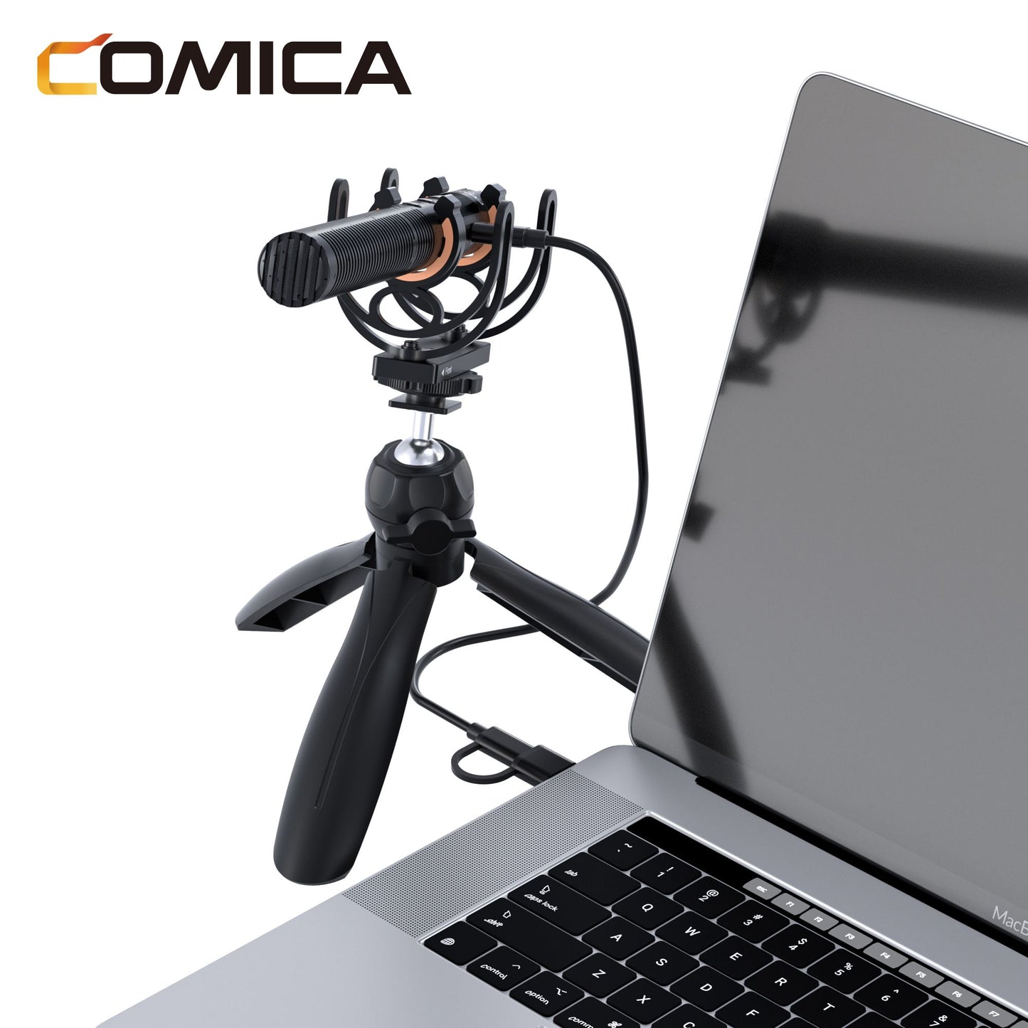 Comica VM30 2.4G Microfone Shotgun Sem Fio Supercardioide Microfone On-camera com Controle de Ganho para Câmera, Smartphone, Computador