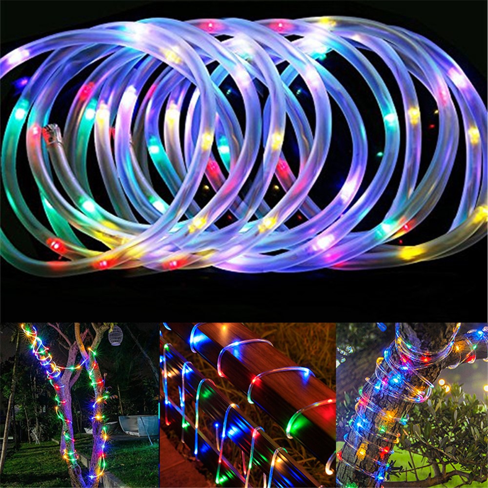 Solar Rope Lights Outdoor Blue LED PVC Tube Fairy String Light Garden Wedding and Birthday Outdoor Holiday Home Decoration
