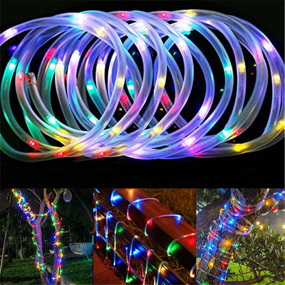 Solar Rope Lights Outdoor Blue LED PVC Tube Fairy String Light Garden Wedding and Birthday Outdoor Holiday Home Decoration