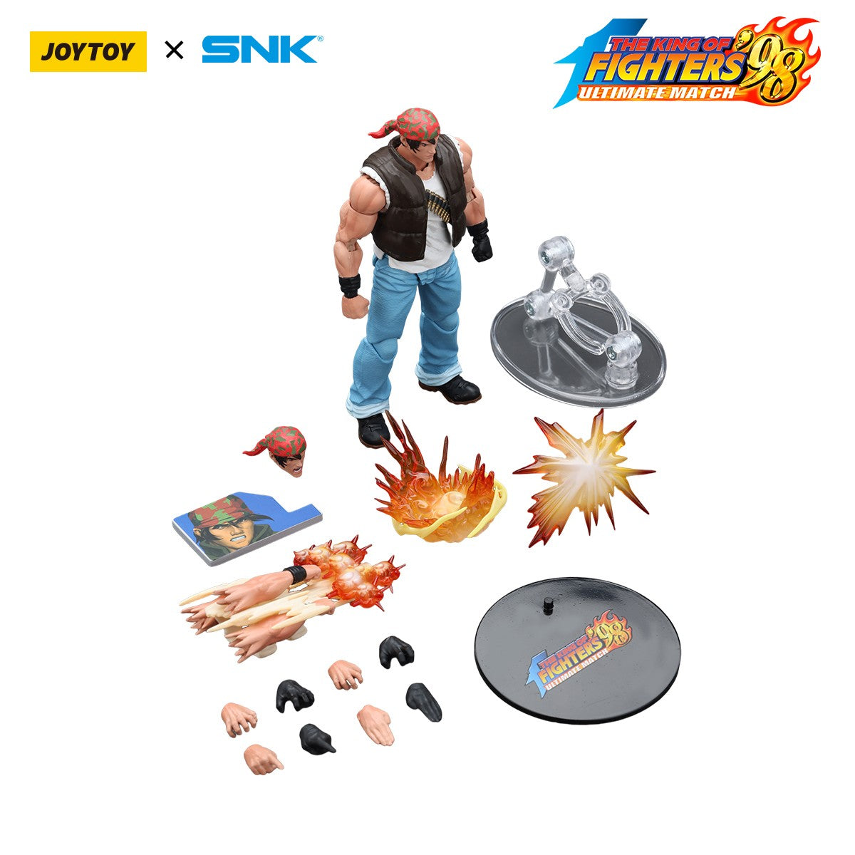 ?MT?JOYTOY SNK KOF'98UM Ikari Warriors Team Ralf Jones 1/18 Action Figure Toys