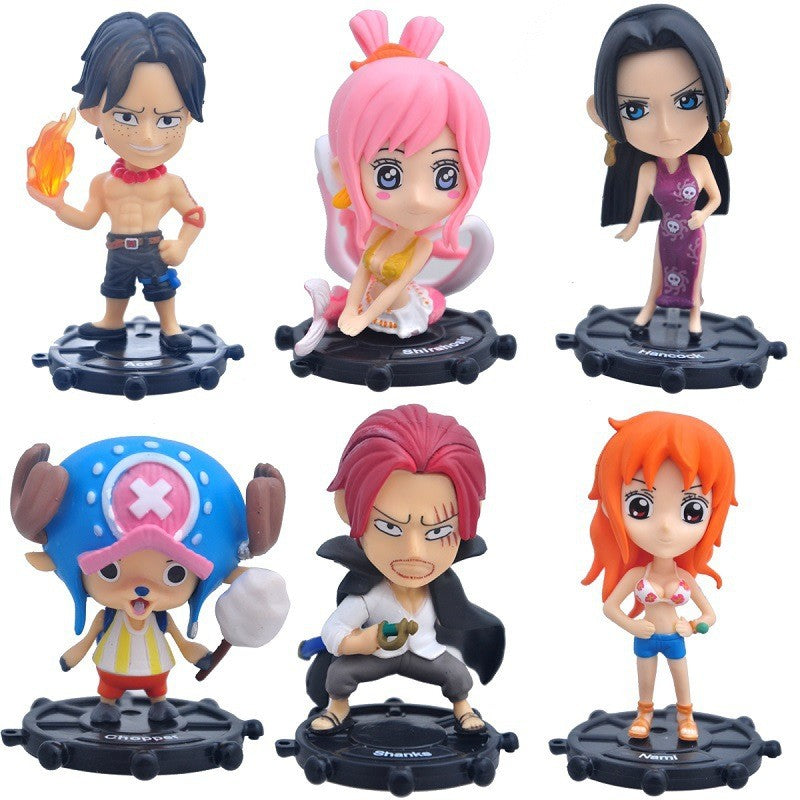 1Conjunto Anime One Piece Boneco Luffy Hancock Vestido de Noiva Série WCF Ace Zoro Nami Marco Bonecos Colecionáveis Brinquedos para Presentes Infantis