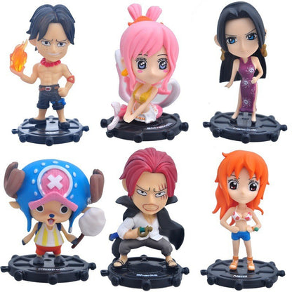 1Conjunto Anime One Piece Boneco Luffy Hancock Vestido de Noiva Série WCF Ace Zoro Nami Marco Bonecos Colecionáveis Brinquedos para Presentes Infantis
