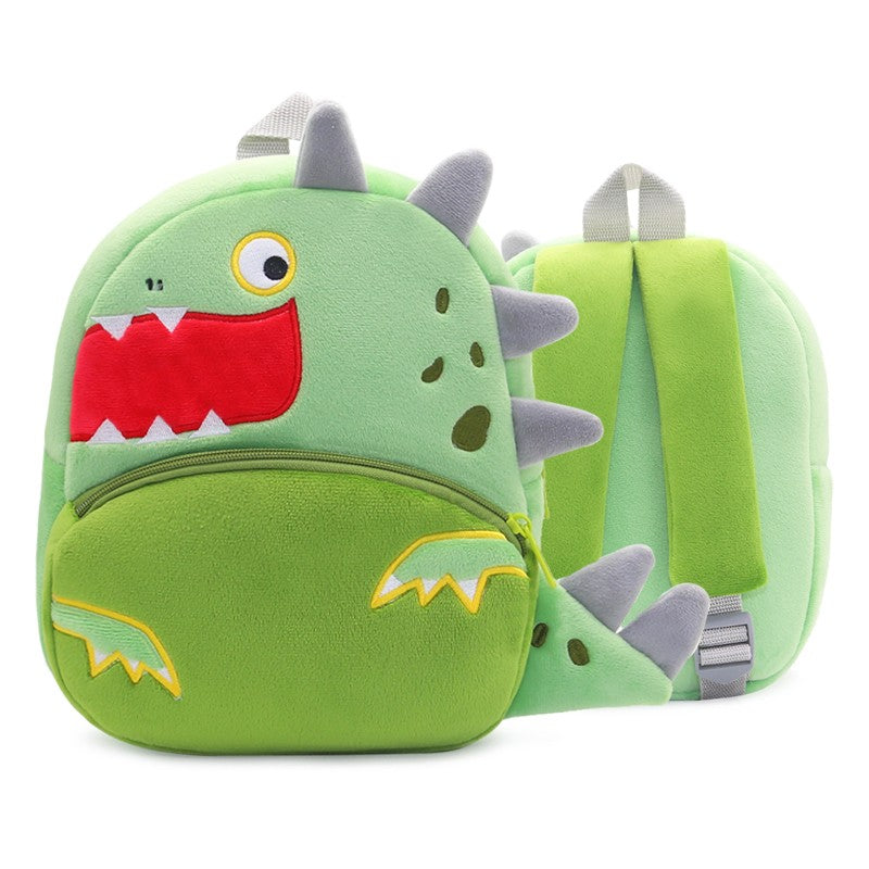 Mochila Infantil Meninos Meninas Mochila Bichinhos Fofos Dinossauro Boca Grande Mochila de Pelúcia Jardim de Infância Bolsa Escolar