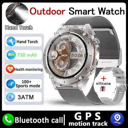 2025 NEW Dual-band GPS Outdoor Swim Sport Smart Watch Men Compass 730mAh Large Battery 10ATM Professional Waterproof Smart Watch
