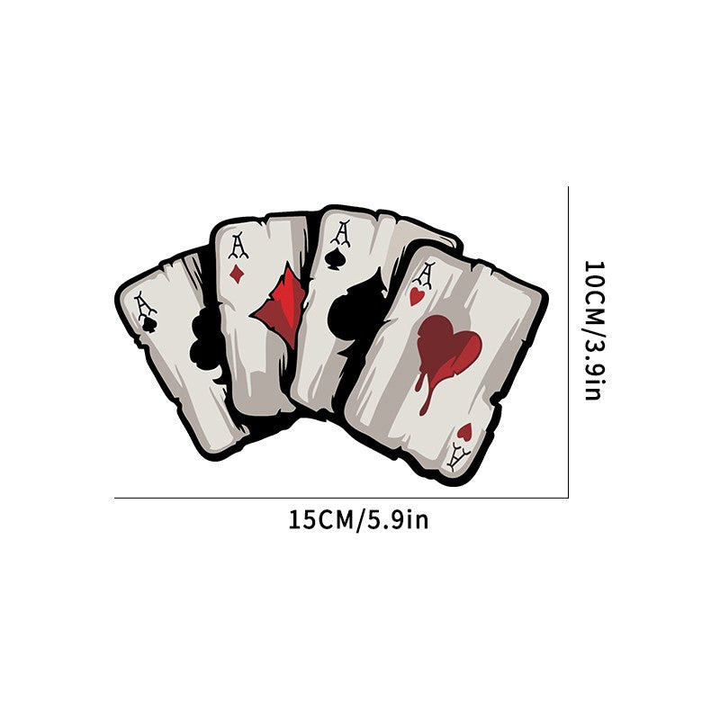 Adesivos de Cartas de Baralho de Poker Espadas Padrão para Motocicletas Motocross Tanque de Combustível Cafe Racer Carro Janelas Engraçadas Decoração