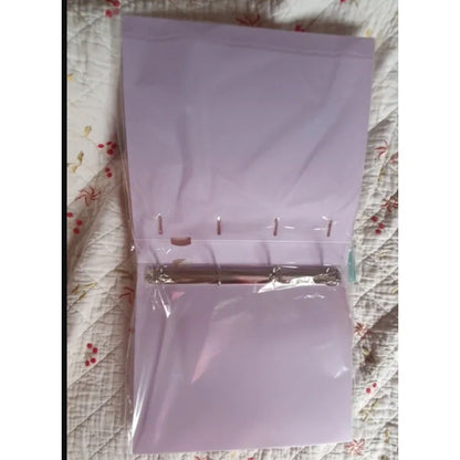 A4 File Folders Display Book 4 Hole Binder Folders Morandi Color Waterproof Document Ring Binder Folder Office School Supplies