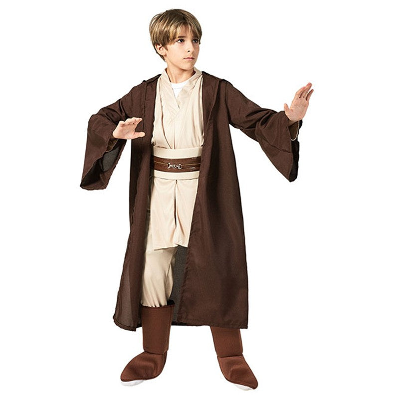 Jedi Warrior Full Set COSplay Costume For Kids Boys Girls Fancy Dress Jedi Cloak Cosplay Halloween Carnival Costume For Children