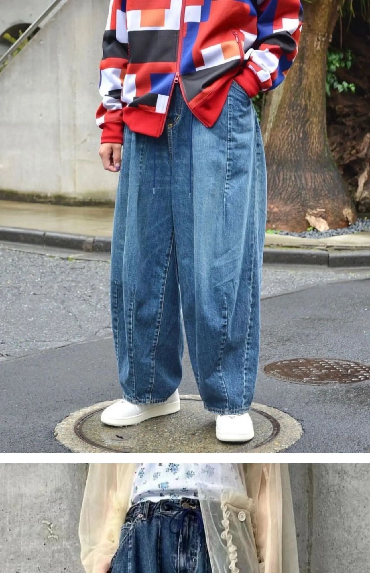 Japanese Retro High-quality Washed Loose Wide Leg Balloon Denim Pants for Men 25ss New Arrival