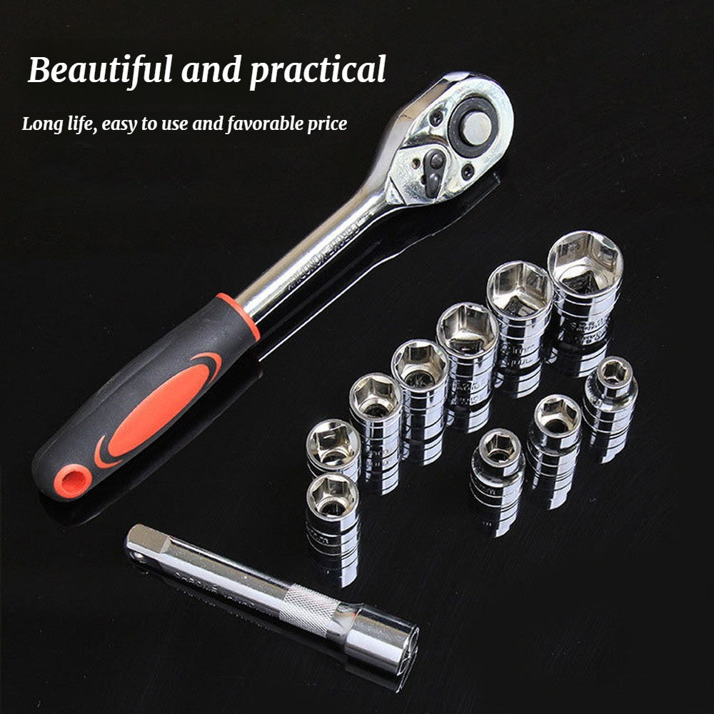 Ferramentas Manuais Combinadas, Conjunto Completo de Ferramentas para Reparação Automotiva, Suporte de Soquete para Chave Catraca Rápida para Modificação de Motocicletas
