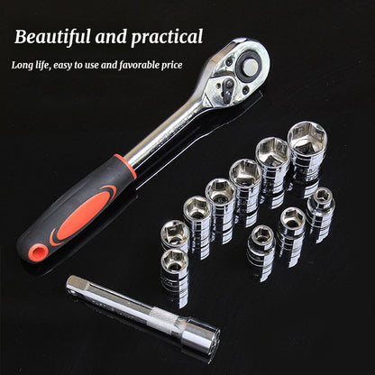 Ferramentas Manuais Combinadas, Conjunto Completo de Ferramentas para Reparação Automotiva, Suporte de Soquete para Chave Catraca Rápida para Modificação de Motocicletas