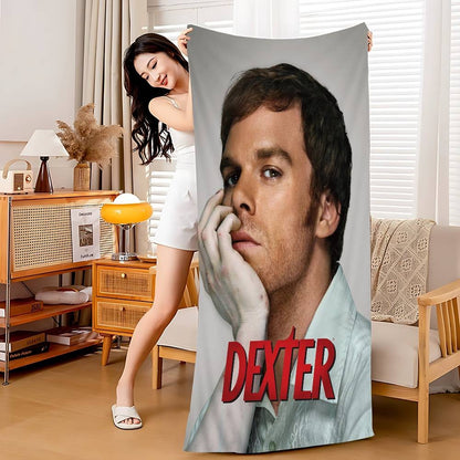 Dexter American Classic Horror Anime Microfiber Beach Towel Absorbent Quick Dry Soft Yoga Swimming Resort Mountain ClimbingTowel