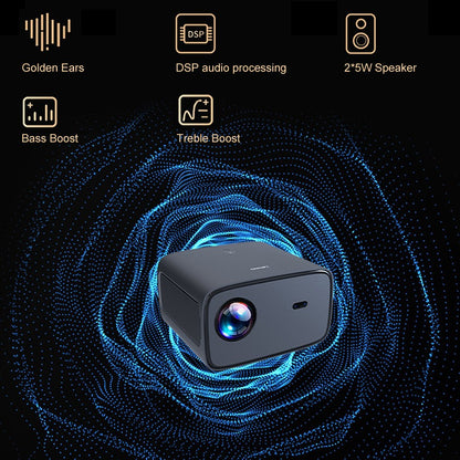 Projetor Lenovo X3 1080P 2K com foco automático compatível com jogos, smart TV, WiFi, Bluetooth, Android e home theater smart.