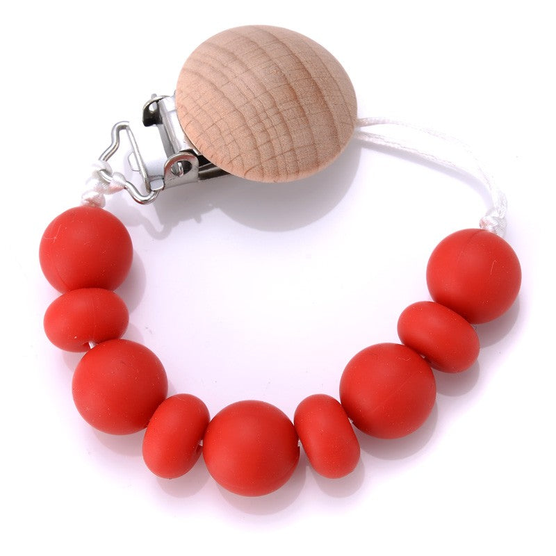 New Silicone Beads Dummy Clip Holder Soother Pacifier Clips Chain for Baby Teething Toys Chew Gifts Accessories BPA Free