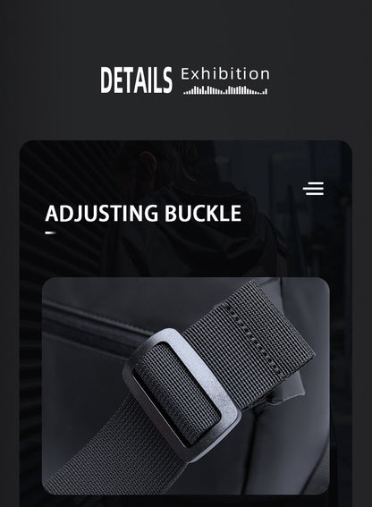 Waterproof Crossbody Bag Men Large Capacity 15 inch Laptop Fashion Shoulder Bag Solid Black Light Portable Anti-theft Zipper Bag