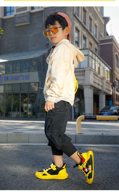 Pokemon Pikachu Children Sports Shoes Spring and autumn Fashion Anime Boy Sneakers Student Breathable Non-slip Running Shoe