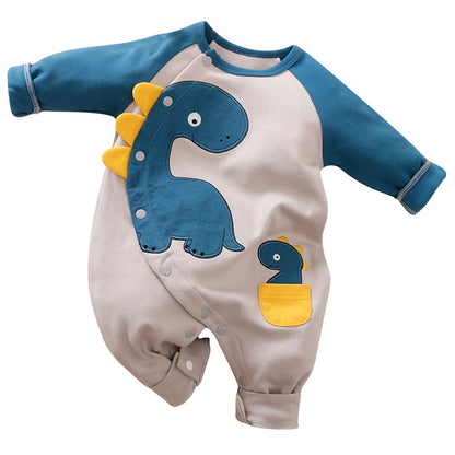 Dinosaur Printed Clothes Spring and Autumn Baby Boys Girls Clothing Cartoon 0-18 months Newborn Baby Newborn Long Sleeve Print