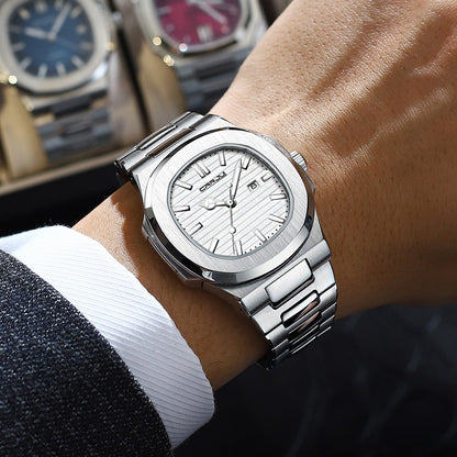 CRRJU  Men Watch 2024 Luxury Top Brand Quartz Watches Business Simple Ultra Thin Luminous Wristwatch Men's Clock Reloj Hombre