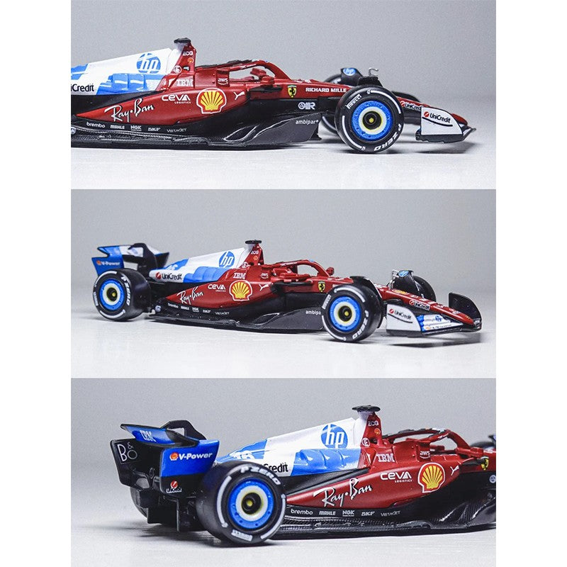 Novo Em Estoque Bburago 1:43 Ferrari Sf25 Miami Gp Liga Miniatura Modelo Diecast 2025 F1 Carro #16 Charles Leclerc Carro de Brinquedo Presente para Crianças