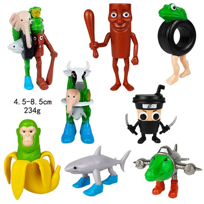 Boneco de brinquedo italiano Brainrot Tung Sahur Tralalero Tralala Figuras Bombardino Crocodilo Shimpanzini Bananini Decoração de modelo Boneca Presente