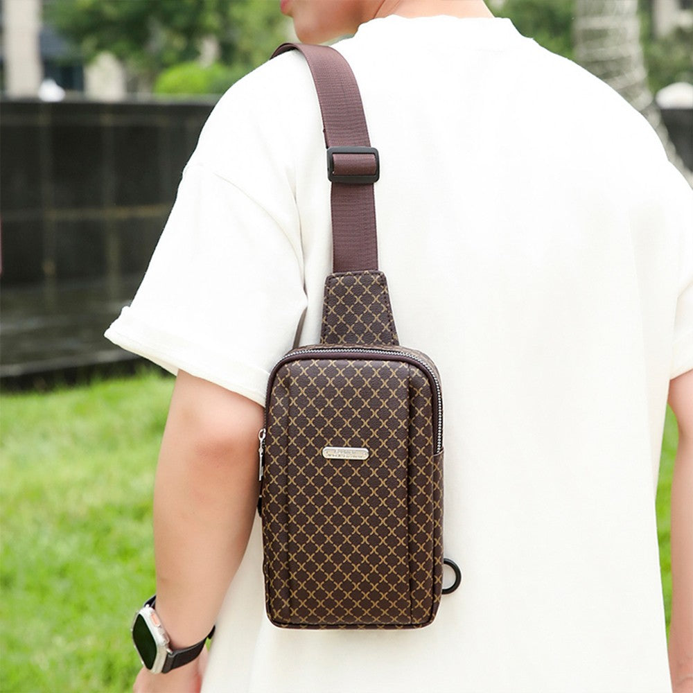 Men's Shoulder Bag, Crossbody Bag, Large-Capacity Casual Lightweight Handbag, Mobile Phone Commuter Backpack