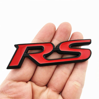 Adesivo 3D RS de Metal, Letras, Logotipo, Grade Dianteira, Porta-Malas Traseiro, Emblema, Crachá, Acessórios para Carros Esportivos RS