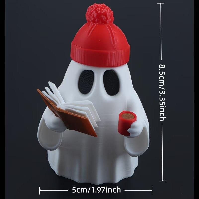 Cute Ghost Reader Figurine Collectible Figurines Ornaments Fashionable And Fun for Christmas Decor Or Living Room/Desk Display