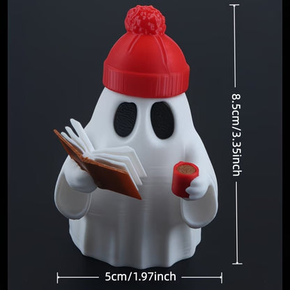 Cute Ghost Reader Figurine Collectible Figurines Ornaments Fashionable And Fun for Christmas Decor Or Living Room/Desk Display
