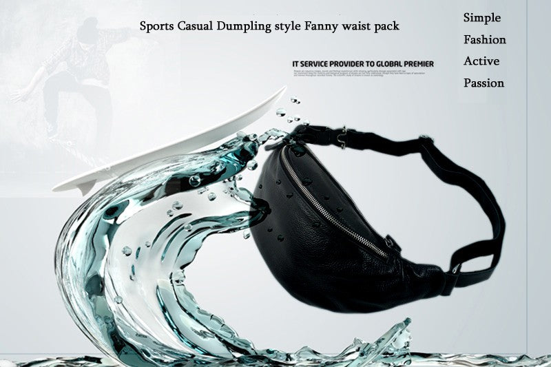 Fashion Genuine Leather waist bag for men fanny pack Leather belt bag waist pack bum bag money belt waist pouch molle pochete