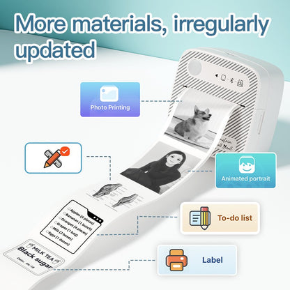 DOLEWA B3 Portable Mini Printers Wireless Bluetooth Inkless Sticker Maker Printer Tag Price Machine for Office School Kitchen