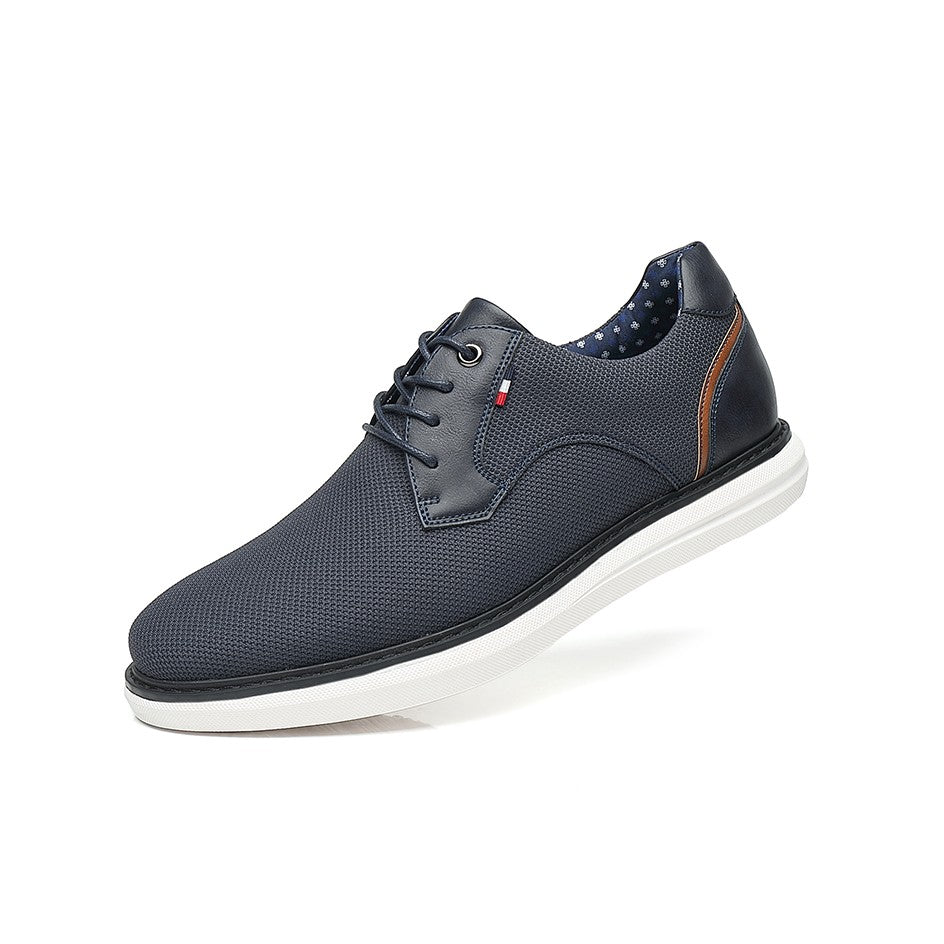 2025 Spring/Summer New Men Shoes Comfy Luxury Brand Men Casual Shoes Lace Up Business Style Dress Shoes BHKH Men Shoes