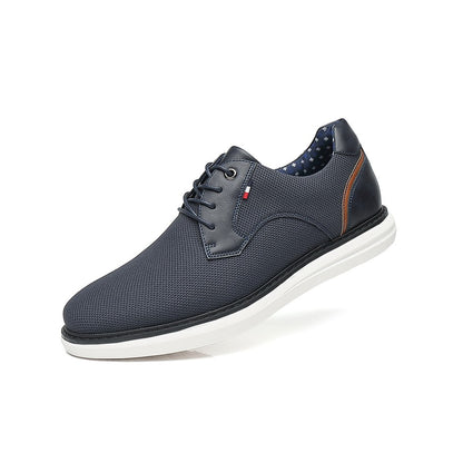 2025 Spring/Summer New Men Shoes Comfy Luxury Brand Men Casual Shoes Lace Up Business Style Dress Shoes BHKH Men Shoes