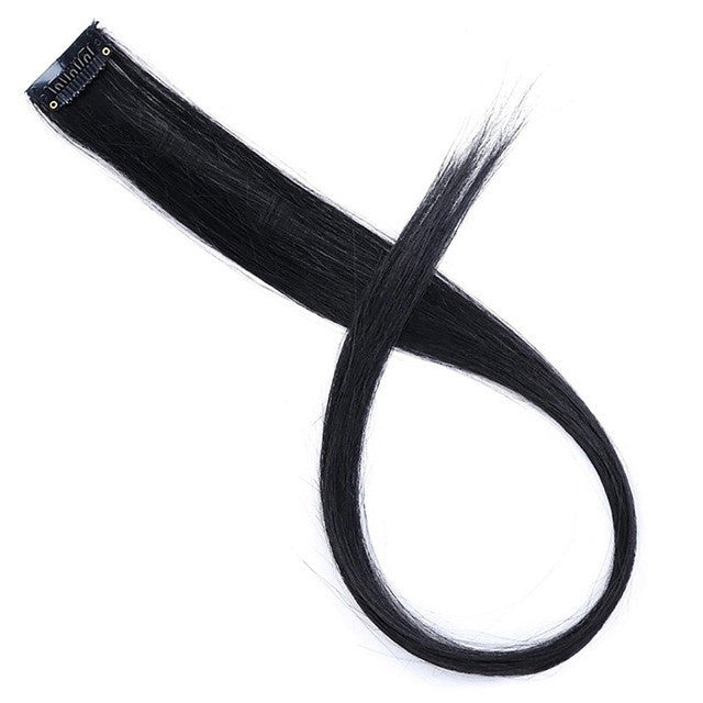 22 Polegadas Sintético Longo Liso Clip In Extensões de Cabelo Perucas de Alta Temperatura Cores do Arco-Íris Acessórios de Cabelo para bom 2026
