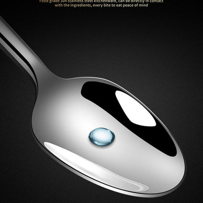 Cutlery set Thickening and widening high-grade 304 stainless steel tableware Knight knife fork spoon tableware set dinnerware
