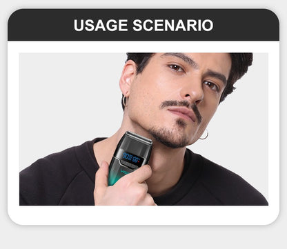 VGR Face Shaver 9000 RPM Foil Shaver LED Electric Shaver Professional Beard Trimmer Reciprocating Shaving Machine for Men V-308