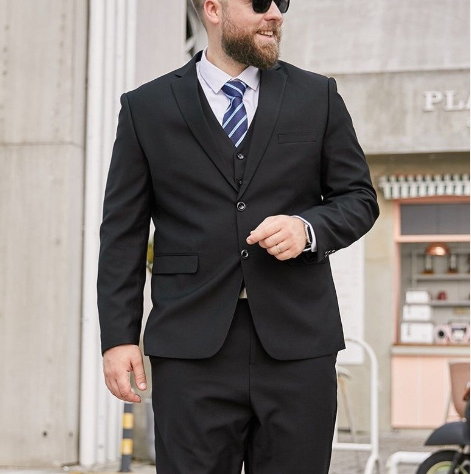 9XL Men's Korean Suit Male Jacket Dad's Business Suit For Middle-aged Formal Dress Fattened Blazer Coat Men Nightclub Black Navy