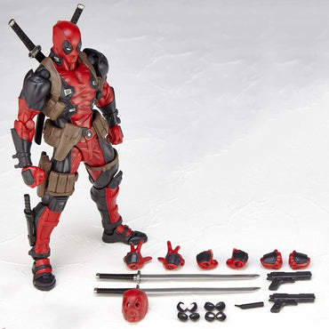 Amazing Yamaguchi Deadpool & Wolverine Boneco de Ação Colecionável PVC 16cm Mutantes X-Men Ultimate Super Herói Modelo Boneco Presente