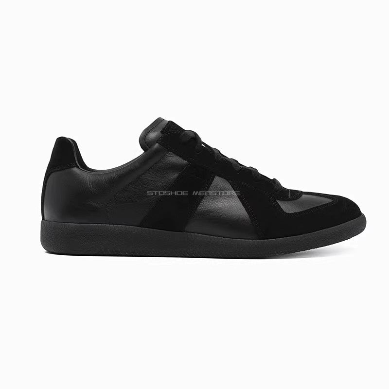 Men's Casual Sports Shoes 2025 Autumn New Niche Black Agan Suede Leather Easy-Matching Simple Board Shoes Fashion Training Shoes