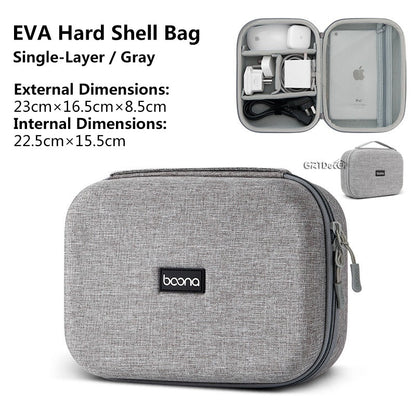 Hot Sale Waterproof Hard Shell Digital Gadgets Storage Bag Travel Organizer for Electronics Accessories HDD Earphone Storage Box