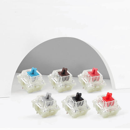 Teclas originais NOVAS Cherry MX para teclado mecânico prateadas vermelhas pretas azuis marrons lineares táteis Cherry Clear SMD RGB