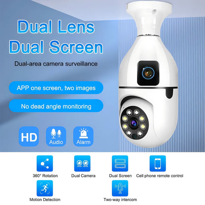 HD 1080P 2.4G Wifi Surveillance Camera Outdoor Dual Lens Dual Screen Security Protection Camera Video Surveillance Camera
