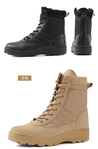 Botas Táticas Masculinas Botas de Força Especial Botas de Combate no Deserto Botas de Caminhada ao Ar Livre Botas de Tornozelo Masculinas Botas de Segurança para o Trabalho