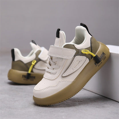 Tenis Sneakers Kids Spring/Autumn New Boys Girls Sports Shoes Casual Board Shoes Leather Soft Soled Children Small White Shoes