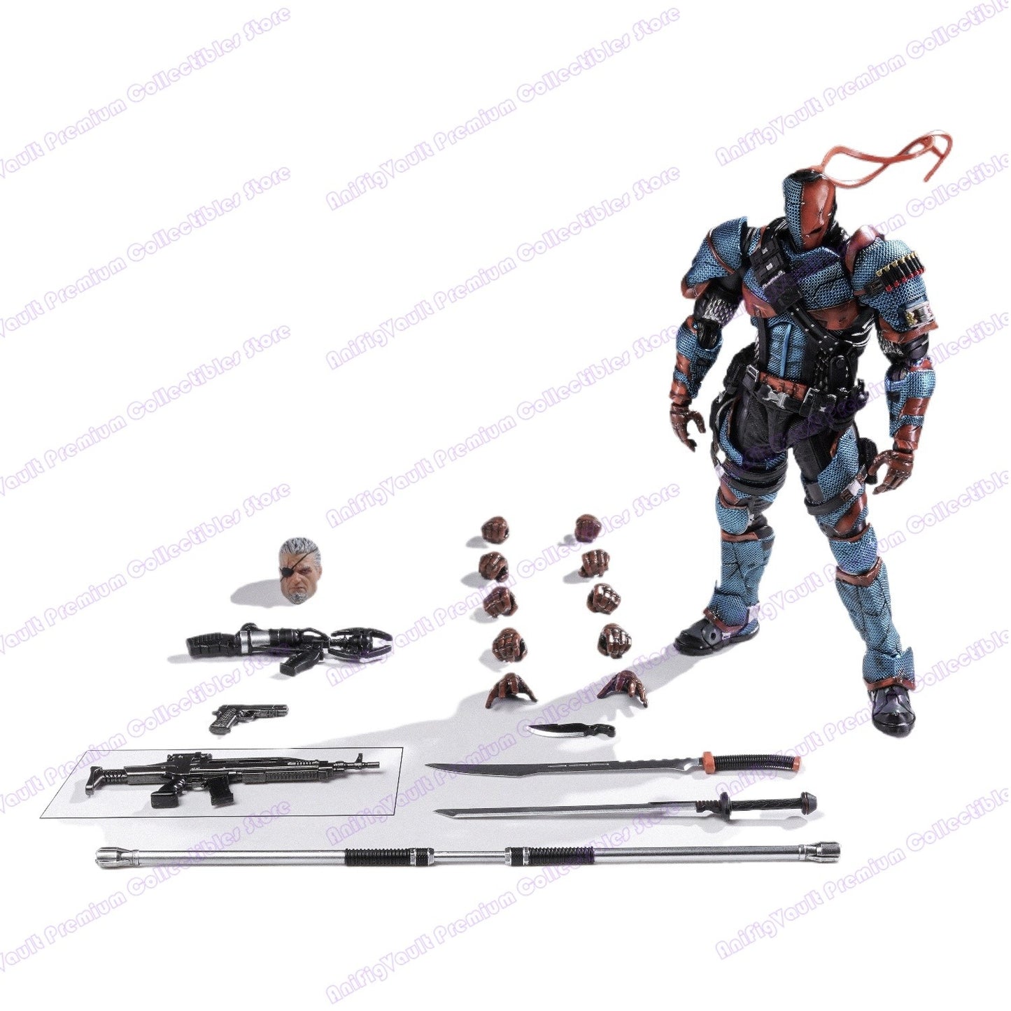 Em estoque Lpzz Dc002 Deathstroke Arkham Knight Batman Boneco de Ação Brinquedo Colecionável de Presente