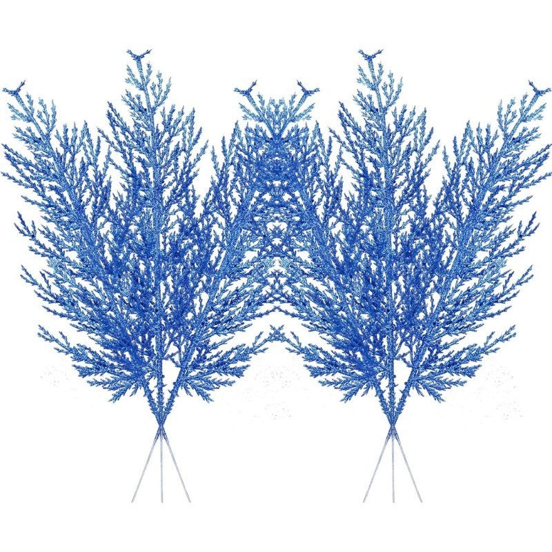 5Pcs Christmas Decoration Artificial Pine Leaves Branches Xmas Tree Pendent for Home Decor New Year Navidad DIY Garland Ornament