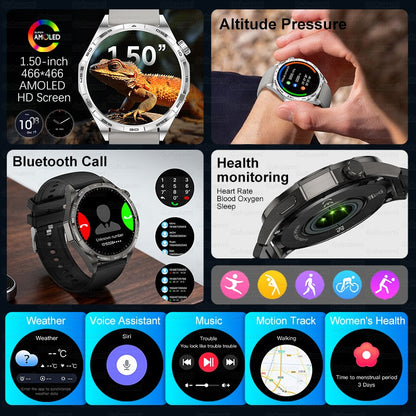 Smartwatch 2026 Novo Watch 6 Pro Masculino Tela HD AMOLED GPS Trajetória de Movimento Frequência Cardíaca Chamada Bluetooth SmartWatch IP68 à prova d'água